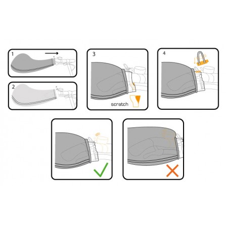 MOOFL - manchon noir de vélo contre le froid et la pluie